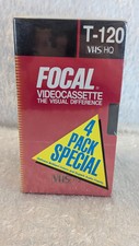 Blank VHS Tapes 4 Pack Focal T-120 HQ Video Cassettes New Sealed