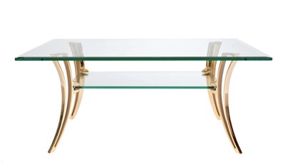 EVE collection ''Bellinzona'' - Couchtisch - Glas, Messing