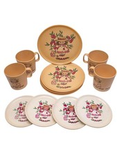 Lot 12 Pieces Chilton Strawberry Shortcake Vintage 80s Tea Set Plates Cups Rare