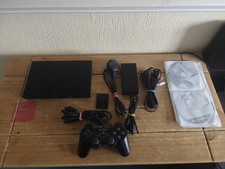 Sony PlayStation 2 (Slim) Black Console Bundle W/6 Games