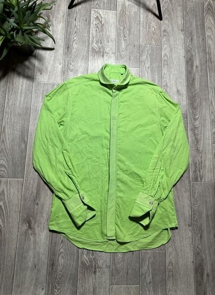 Men Pal Zileri Shirt Green 40