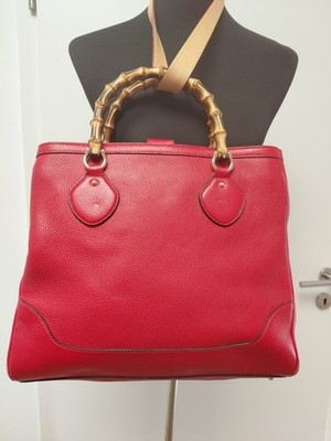 GUCCI Handtasche DIANA Bamboo Rot LEDER 282317 2-Wege
