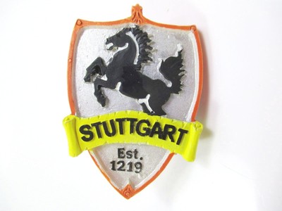 Stuttgart Magnet Poly 6,5 cm Souvenir Germany Stadtwappen Pferd est. 1219