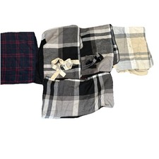 Lot of 5 Plaid Blanket Scarves Oversized Winter Shawl Wrap Mixed Styles