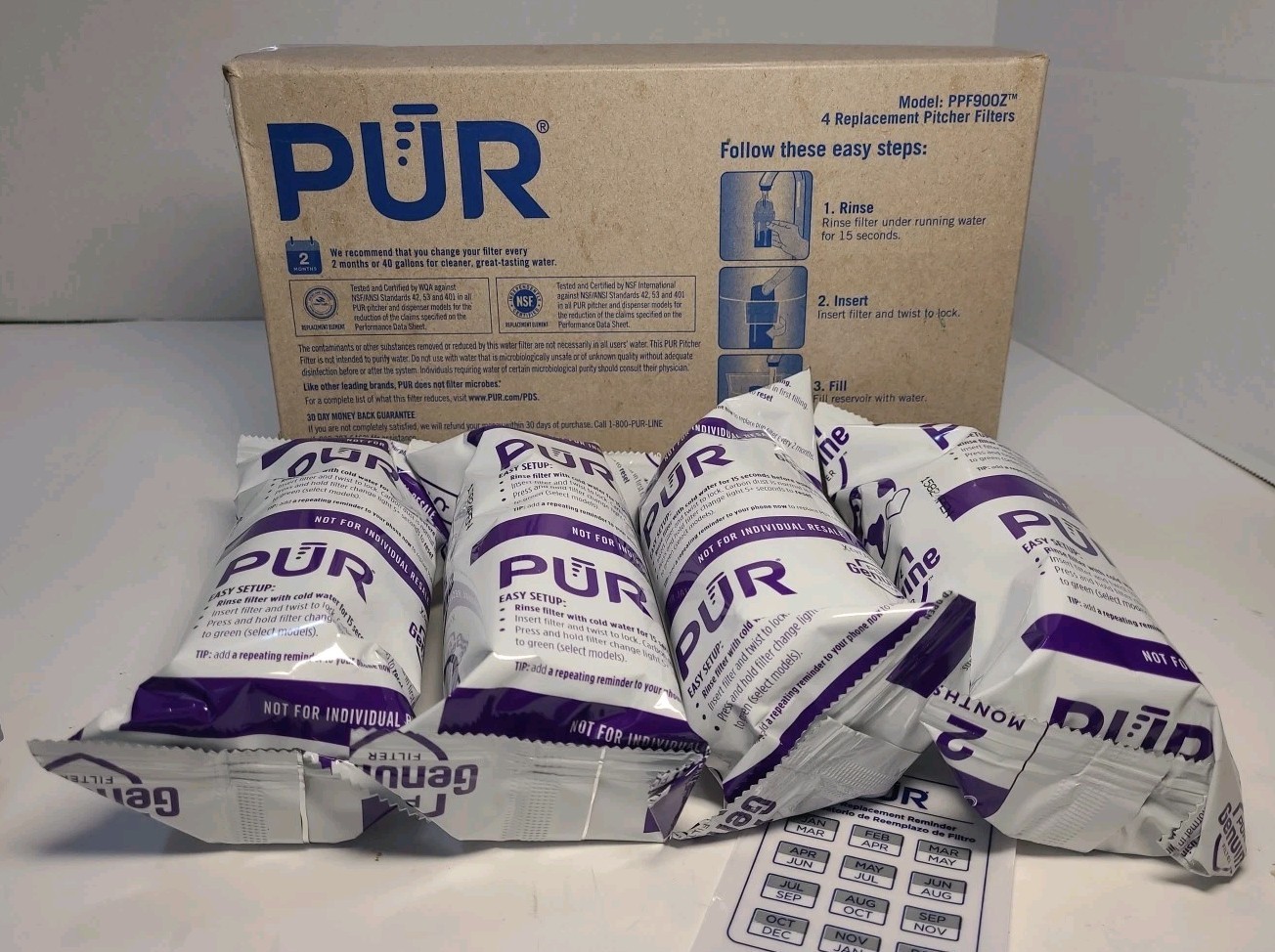 4x Genuine PUR PPF900Z Maxion Replacement Water Pitcher Filt