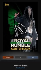 Aleister Black - Green Signature Iconic - Topps Slam WWE Royal Rumble 26