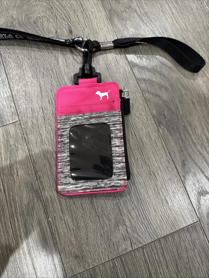Victoria's Secret Pink Wallet ID Holder Lanyard With Straps Limited Edition - Image 2 of 4