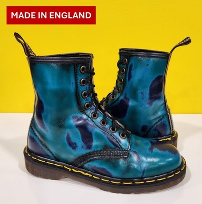  Dr. Martens Doc England MIE  Vintage Sea Glass Rub-Off 1460 Boots UK5 US7 
