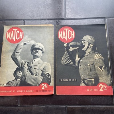   KONVOLUT 2 WOCHENZEITSCHRIFTEN WELT 1938 HITLER IN NÜRNBERG ALTER KRIEG