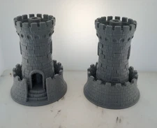 2 castle brick towers 28mm terrain FAST SHIP|Alternate Wargaming Miniature