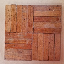 Vintage reclaimed parquet wooden flooring tiles pack of 20