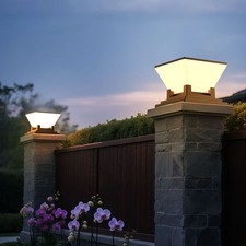 Energy Efficient Solar LED Pillar Lights for Outdoor Garden Path Lighting