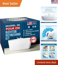 DIY Ekopel 2K Bathtub Paint - Odorless, Long-Lasting Gloss for Easy Application