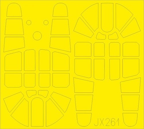 Eduard JX261 1/32 Mask P-40E TFace Canopy mask Set for Trumpeter