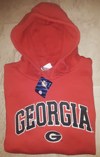 Georgia Bulldogs Hoodie Sweatshirt Men Adult Football NWT L LARGE Licensed RARE!