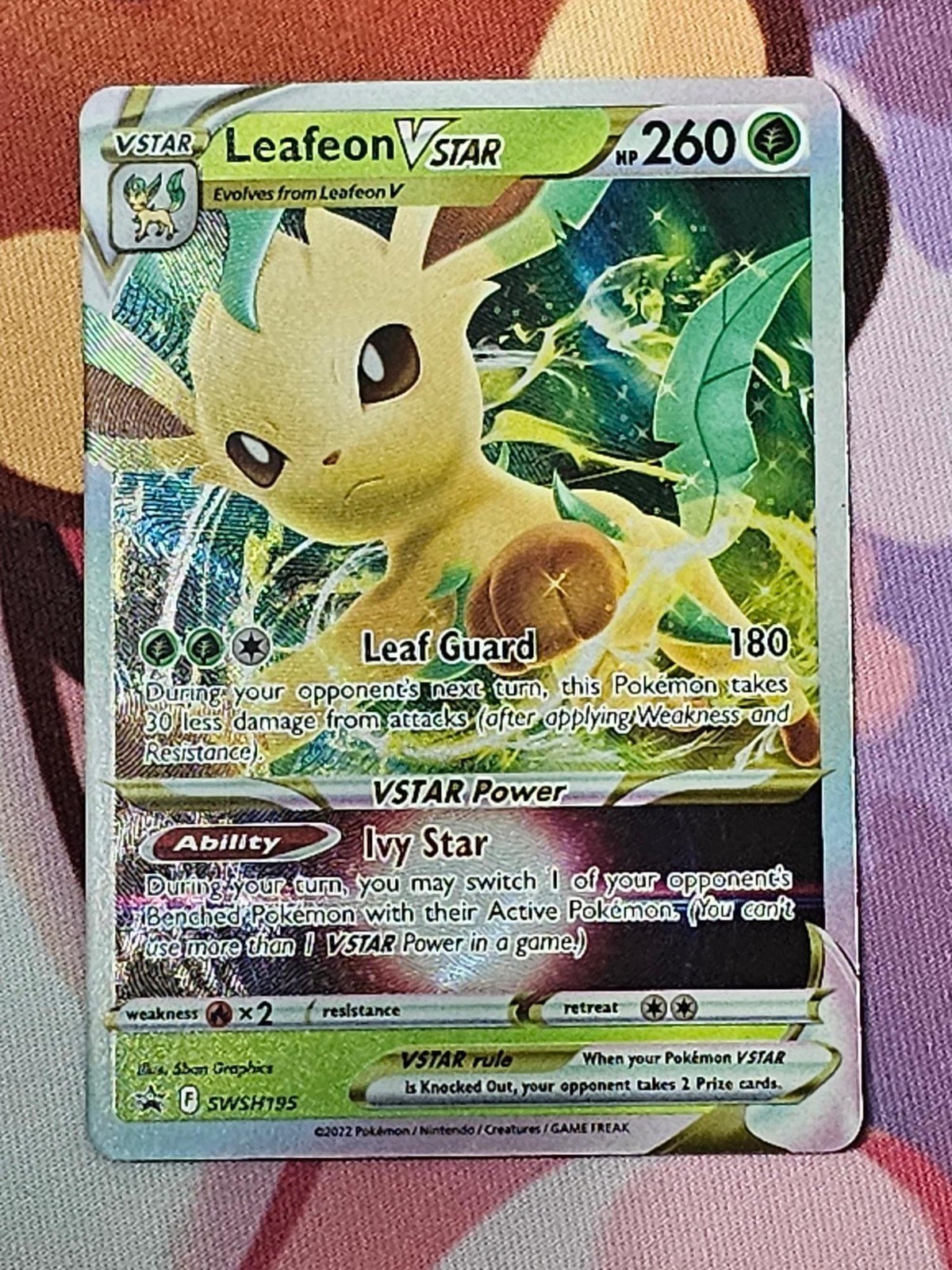 Leafeon VSTAR SWSH195 Holo Promo Sword & Shield Promo Pokemon Holo LP