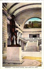 Salt Lake City Utah Massasoit Utah State Capitol Vintage Postcard