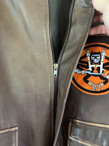 A-2 Flight Jacket Size 48 XL 100% Genuine Goatskin Leather - Picture 4 of 10