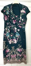 ROBERTO CAVALLI: Stunning Green Floral Dress / IT 48, UK 16 - VGC