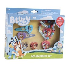 Bluey Girls BFF 6 Piece Toy Jewelry Box Set with 2 Rings, 2 Bead BFF Set 3