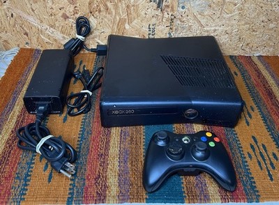 Microsoft Xbox 360 S Slim 250GB Console System OEM Controller & Cords TESTED