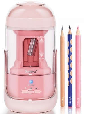 S5 Electric Pencil Sharpener,Fully Automatic for 6.5 11mm No.2&Colored Pencil...