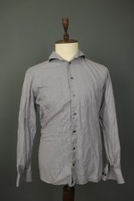 Eton Gray Cotton Slim Fit Long Sleeve Formal Button-Up Dress Shirt Size 41 / 16