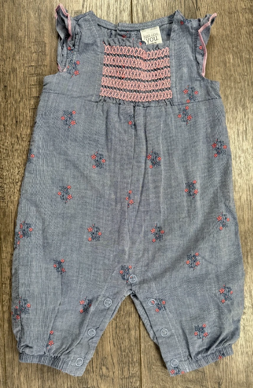 Baby Girl Clothes Nwot Just One You Carter's Newborn Blue Floral Smocked Outfit