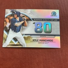 2023 Bowman #BTP-80 Kyle Manzardo Bowman Scouts Top 100 Tampa Bay Rays