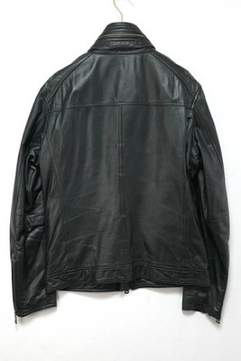 ジャケット・アウター Burberry black label leather jacket Burberry Black Label Lamb Leather Jacket Black with Rabbit Fur