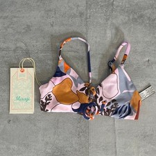 MAAJI Kids Printed Reversible Lace-Up Adjustable Strap Pullover Bikini Top SZ 2