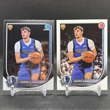2025 Bowman Basketball Cooper Flagg Rookie Bowman Chrome And Base 2 Card Lot