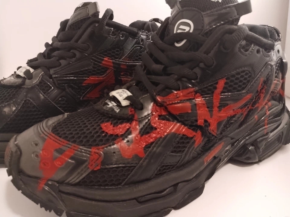 Balenciaga Runners - Blk/Red US Size 7 - Image 3 of 4