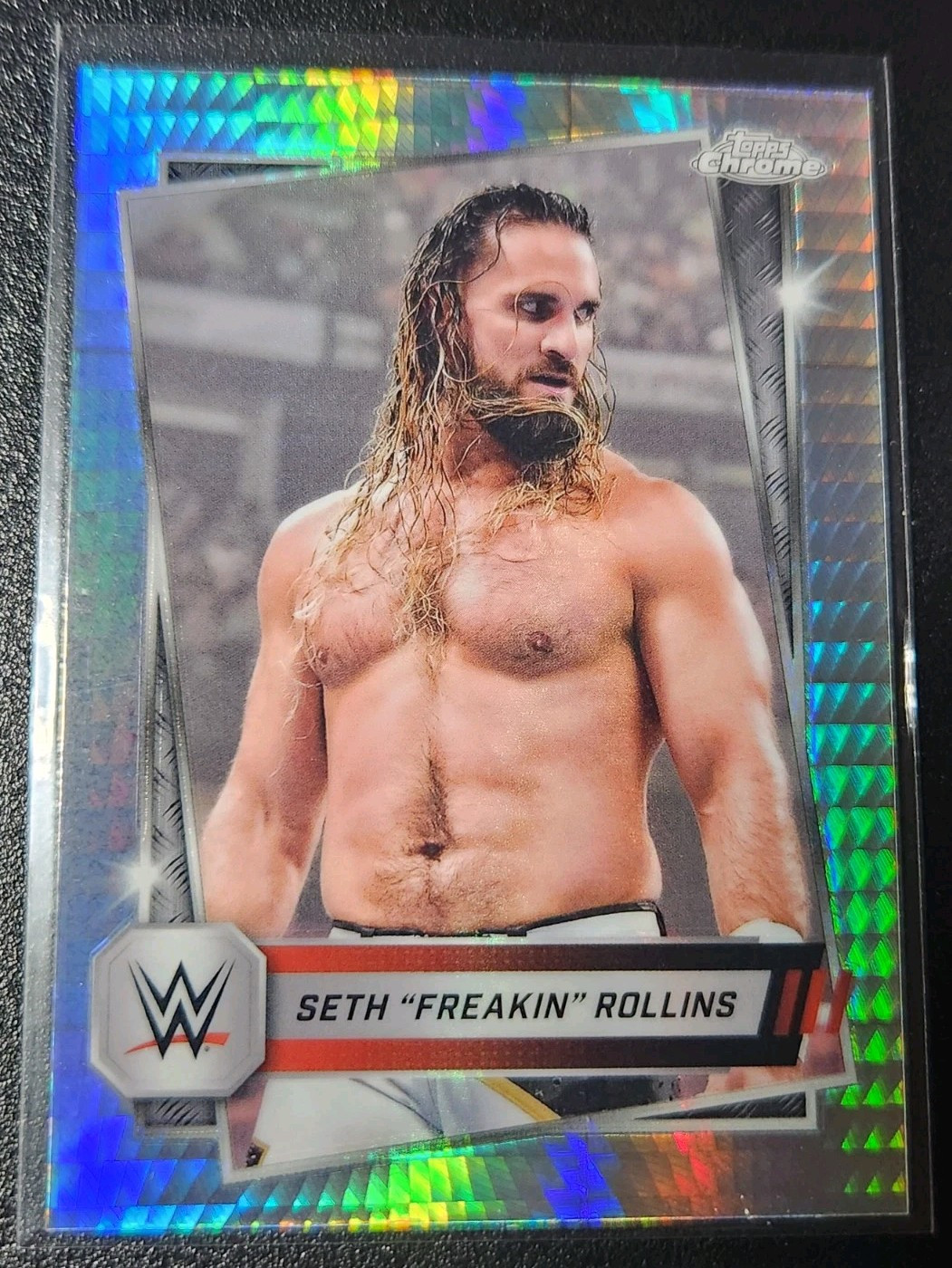2025 WWE Topps Chrome #5 Seth "Freakin" Rollins Prism Refractor