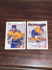 Upper Deck 1991-92 Hockey Mats Sundin/Niklas Lidstrom Sweden Rookie Cards (RC)