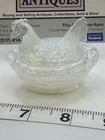 Vintage Degenhart Glass Nesting Hen on Nest HON miniature Y37