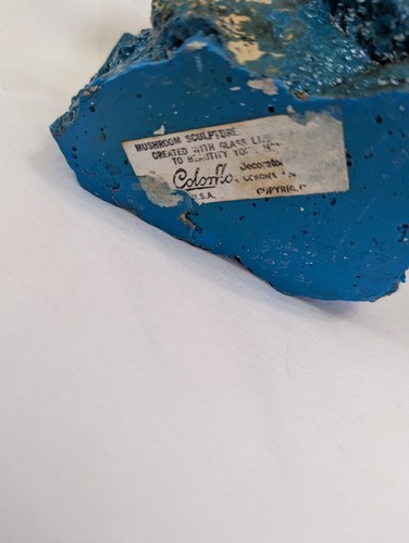 Vintage Colorflo blue and green flower sculpture, original tag, please read - Bild 9 von 15