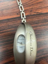 Christian Dior Bangle Watch WB8101 Quartz Silver White Case 70mm