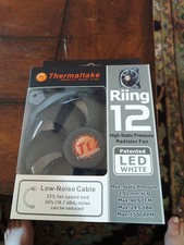 Thermaltake 120mm White LED Fan Riing 12 High Static Pressure Anti Vibration 247