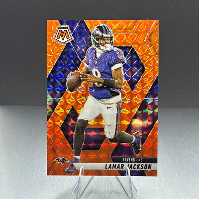 Panini Mosaic 2025 Lamar Jackson Orange Mosaic Prizm /199 #3 Ravens