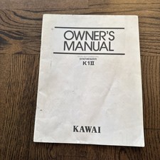 Kawai K1II Original Owners Manual / User Manual Booklet