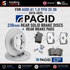 PAGID 230mm REAR BRAKE DISCS BRAKE PADS FOR AUDI A1 1.0 TFSI 25 30 2018-2025