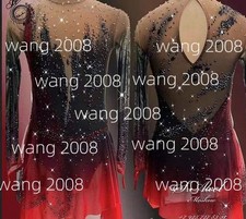 Ice Figure Skating Dress /Rhythmic Gymnastics /Twirling Competition black dyeing