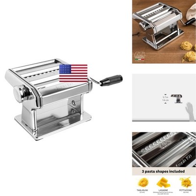 Marcato Made In Italy Ampia 150 Classic Manual Pasta Machine Chrome Steel.