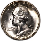 1937-S Washington Silver Quarter 25c SF SUPERB GEM BU Brilliant Uncirculated