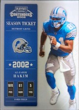 2002 Playoff Contenders - Az-Zahir Hakim #69 Championship Ticket /250