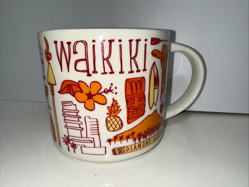 Starbucks Waikiki Oahu Hawaiian 14oz Mug Been There Series