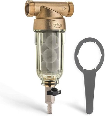 WSP-50SL Reusable Whole House Spin Down Sediment Water Filter Softener Includes