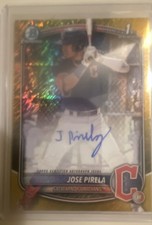 2025BowmanChromeProspect AutographJosePirela#CPA-JPGold ShimmerRefractor/50AU,RC