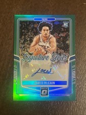 2024-25 Donruss Optic Jared McCain Signature Series Green 30/49